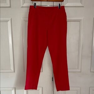 Soft Surroundings Red Slim Leg Pull On Pants